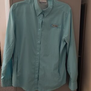Columbia Turquoise Long Sleeve Shirt